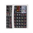 thumbnail image 2 of Mezclador de Audio Portátil de 6 Canales, Consola de Mezclas, Tarjeta de Sonido con Interfaz USB y Alimentación Fantasma de 48 V (Conector Estadounidense), 2 of 5