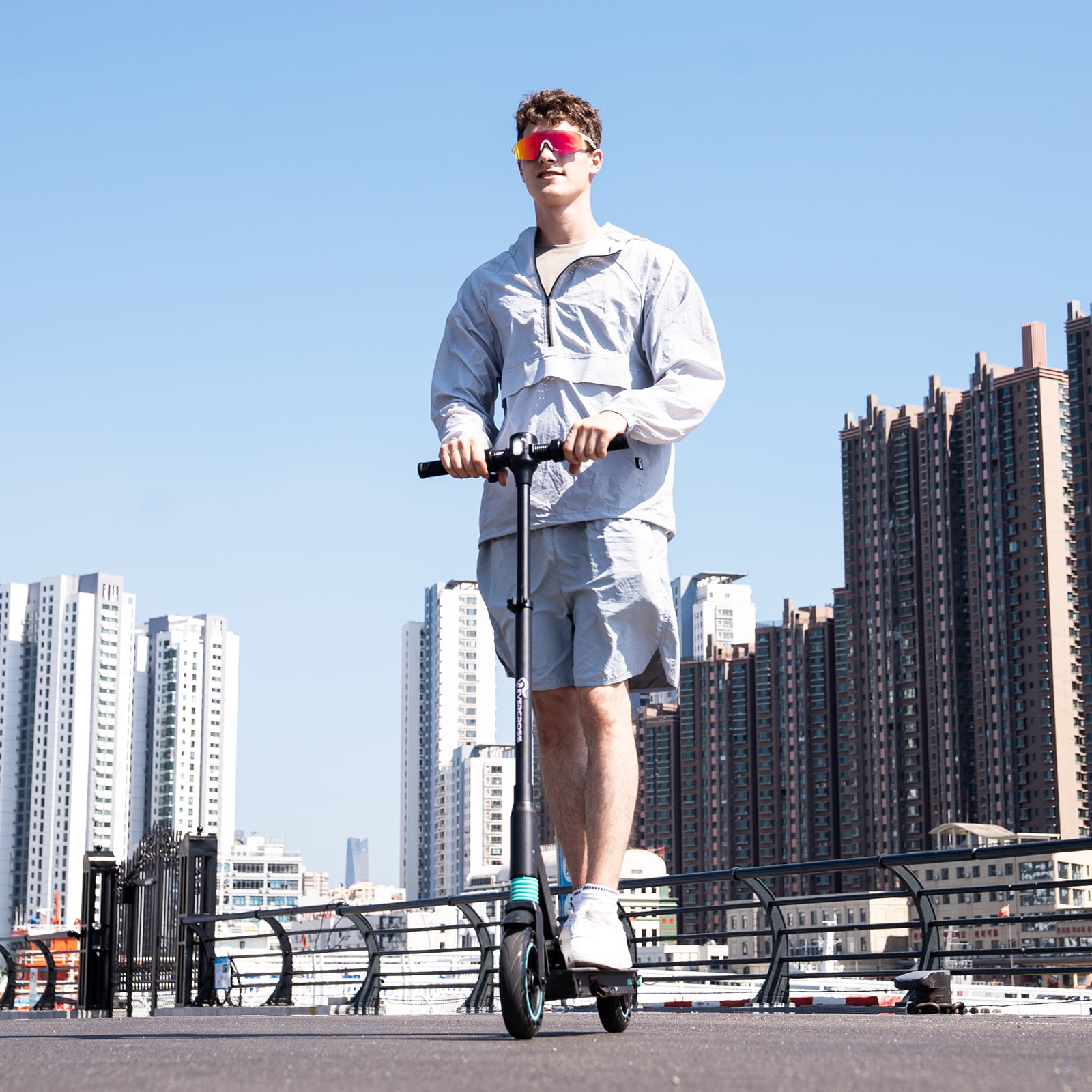 EVERCROSS E8 Electric Scooter - 8" Tires, 350W Motor up to 15 MPH & 12 Miles, 3 Speed Modes Foldable Commuter Electric Scooter