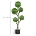 thumbnail image 3 of HOMCOM Decorative Artificial Plant Cypress Tree in Pot, 43.3 Inch, 3 of 10