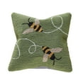 thumbnail image 2 of Liora Manne Frontporch Buzzy Bees Indoor Outdoor Decorative Pillow Green, 2 of 6