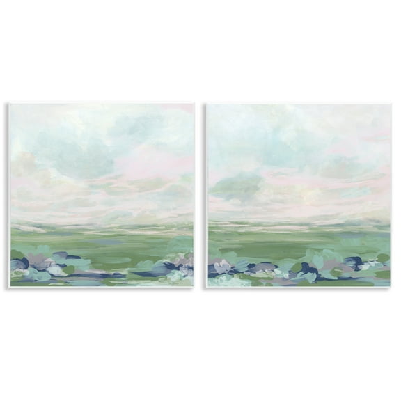 Stupell Industries Abstract Gradient Landscapes Landscape & Nature Painting Unframed Art Print Wall Art, 12 x 12, Set of 2