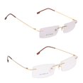 thumbnail image 3 of de lectura dorado Montura ligeras para hombres y mujeres Colco Marco de anteojos sin montura, 3 of 8
