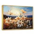 thumbnail image 2 of Designart "Scenic Lilies Field In Mountain Setting I" Flowers Floater Framed Wall Art Prints, 2 of 5