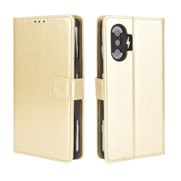 Funda tipo libro para Xiaomi Poco F3 GT, cartera todo‑en‑uno, funda multifuncional con tarjetero y correa de muñeca desmontable
