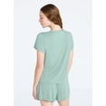 thumbnail image 3 of Joyspun Women’s Scoop Neck Sleepwear Modal Tee with Short Sleeves, Sizes S-3X, 3 of 4