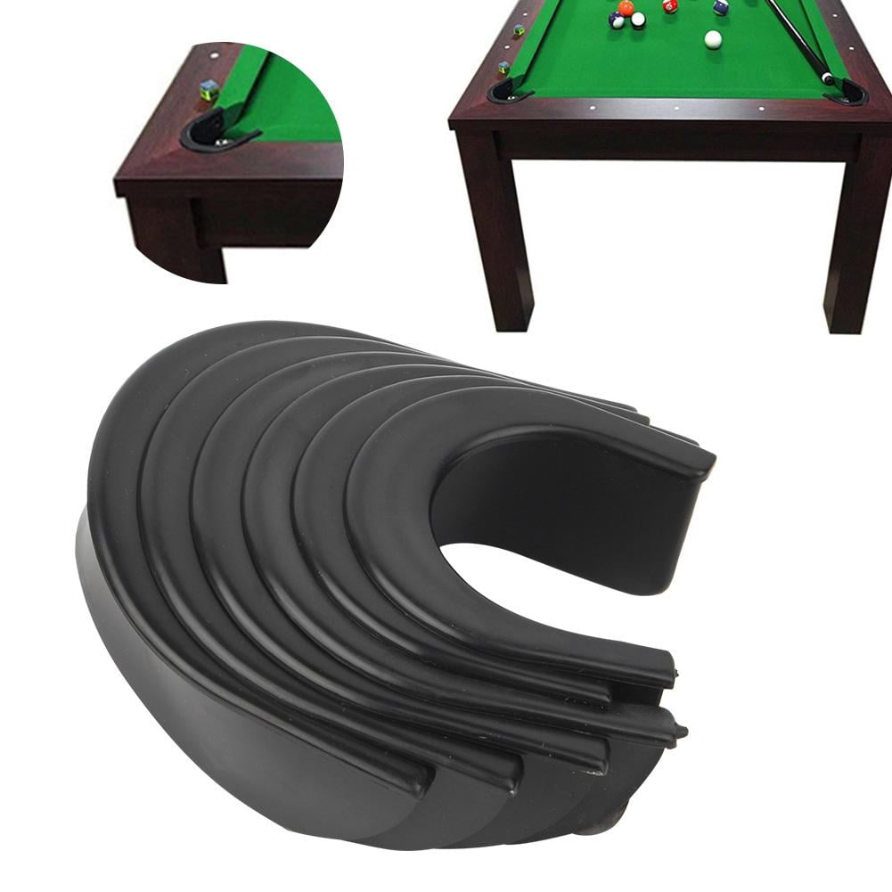 6 Pool Table Pocket Liners 4” New Rubber Billiard Set of  6-4 corner & 2 side 