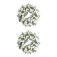 thumbnail image 4 of Guardoinrt Couronne Florale Ornements Suspendus pour Porte d'Entrée Accessoires Photo Extérieurs Blanc 40cm 2Set, 4 of 6