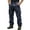 Navy, variant on Lopecy-Sta Men's Cargo Work Pants with Elastic Waist & Drawstring Corduroy Solid Color Relaxed Fit Casual Hiking Pants