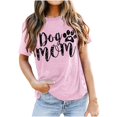 thumbnail image 5 of WREESH Trendy Graphic Print T-Shirt Women's Crew Neck Short Sleeve Out Blouse Pink, 5 of 5