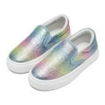 thumbnail image 3 of Toddler Sneakers for Girls Boys, Kids Canvas Low Top Slip On Sparkle Glitter Shoes Fashion Walking Casual Shoes, 3 of 8