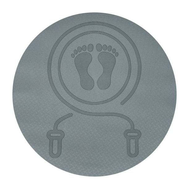 GOOHOCHY Cojín de cuerda para saltar para el hogar, esterilla de yoga antideslizante, almohadilla de suelo insonorizada para fitness