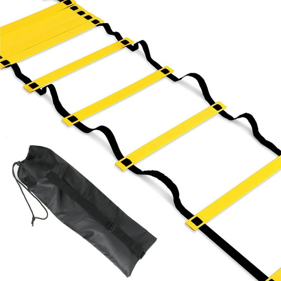 BTIZTLLA Agility Ladder Speed Training Set 12 Rung 20ft Exercise Ladders with Ground Stakes for Soccer Football Boxing Footwork Sports Fitness Training Ladder with Carry Bag