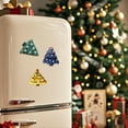 thumbnail image 2 of 3D Christmas Refrigerator Magnets Decorations, Xmas Tree Magnetic Decorations Set of 3, Christmas Fridge Magnets for Xmas Party, Mailbox, Refrigerator Decor, 2 of 8