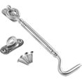 thumbnail image 2 of 6 Inch Stainless Steel Cabin Hook and Eye Latch for Shed, Gate, Garage Door, Windows, 2 of 5