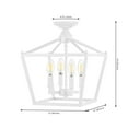 thumbnail image 3 of JONATHAN Y Plains Mini Lantern 12" 4-Light Iron Modern Farmhouse Pagoda LED Semi Flush Mount Lantern, White, JYL7610E, 3 of 9