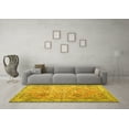 thumbnail image 3 of Ahgly Company Machine Washable Indoor Rectangle Persian Yellow Traditional Area Rugs, 7' x 10', 3 of 4