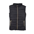 thumbnail image 3 of Women's Puffer Vest Quilted Lightweight Gilet Padded Bubble With Fleece Lining Black Small, 3 of 3