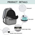 thumbnail image 4 of Black and White Checkered Pattern Backpack for School, Cute School Bag with Adjustable Shoulder Straps and Padded Back, 15.3"x11"x7.1", 4 of 5
