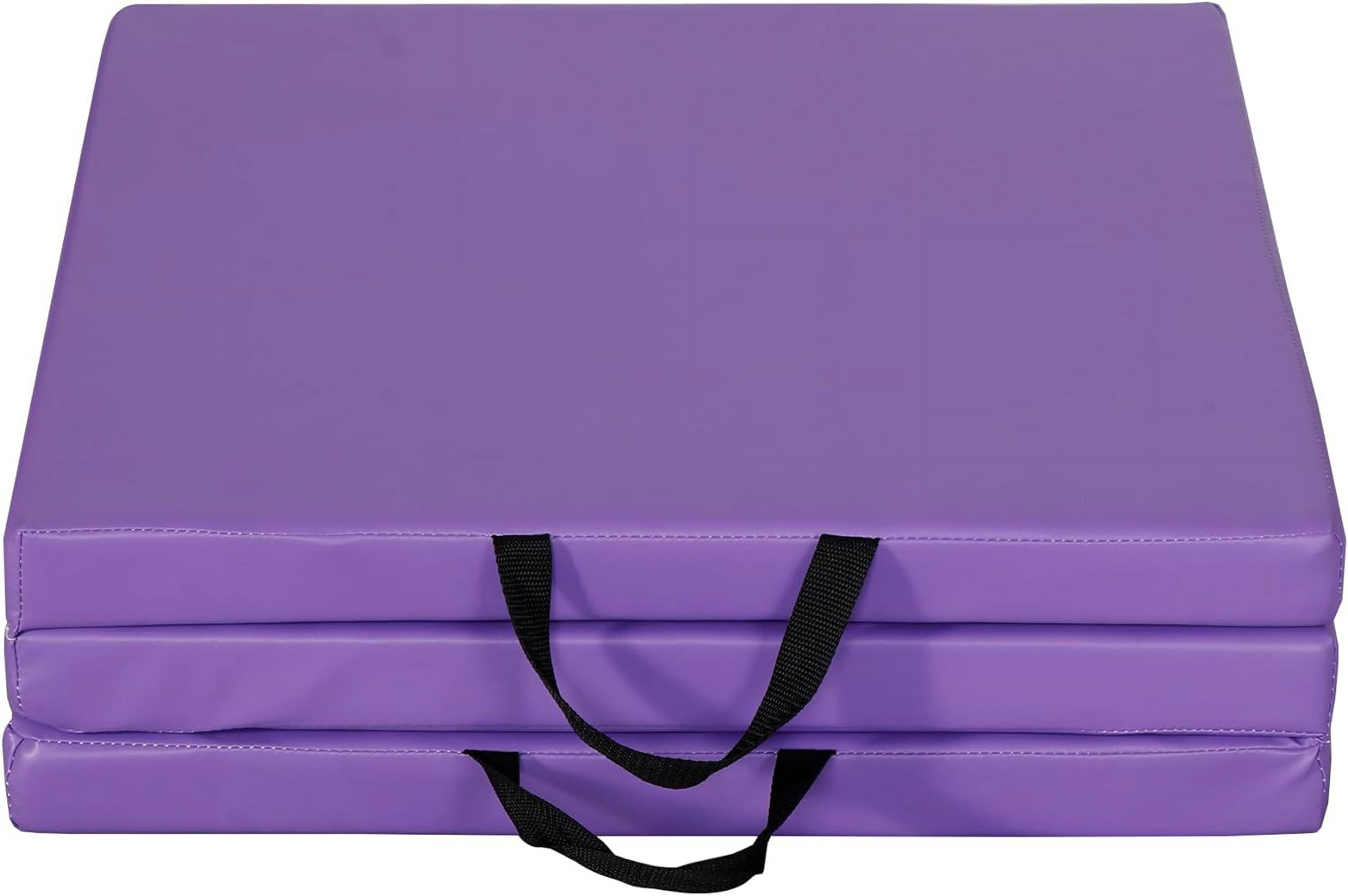 Tumbling Mat, 6’x2" Thick High Density Anti Tear Gymnastics Mat, Gym Folding Exercise Aerobics Mats w/Carrying Handles for Home Gym Exercise, Multiple Colors