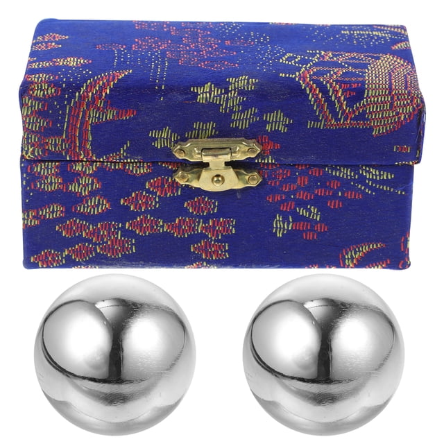 1 Set Metal Handballs Training Balls Hand Exercise Massage Balls Hand Rolling Balls