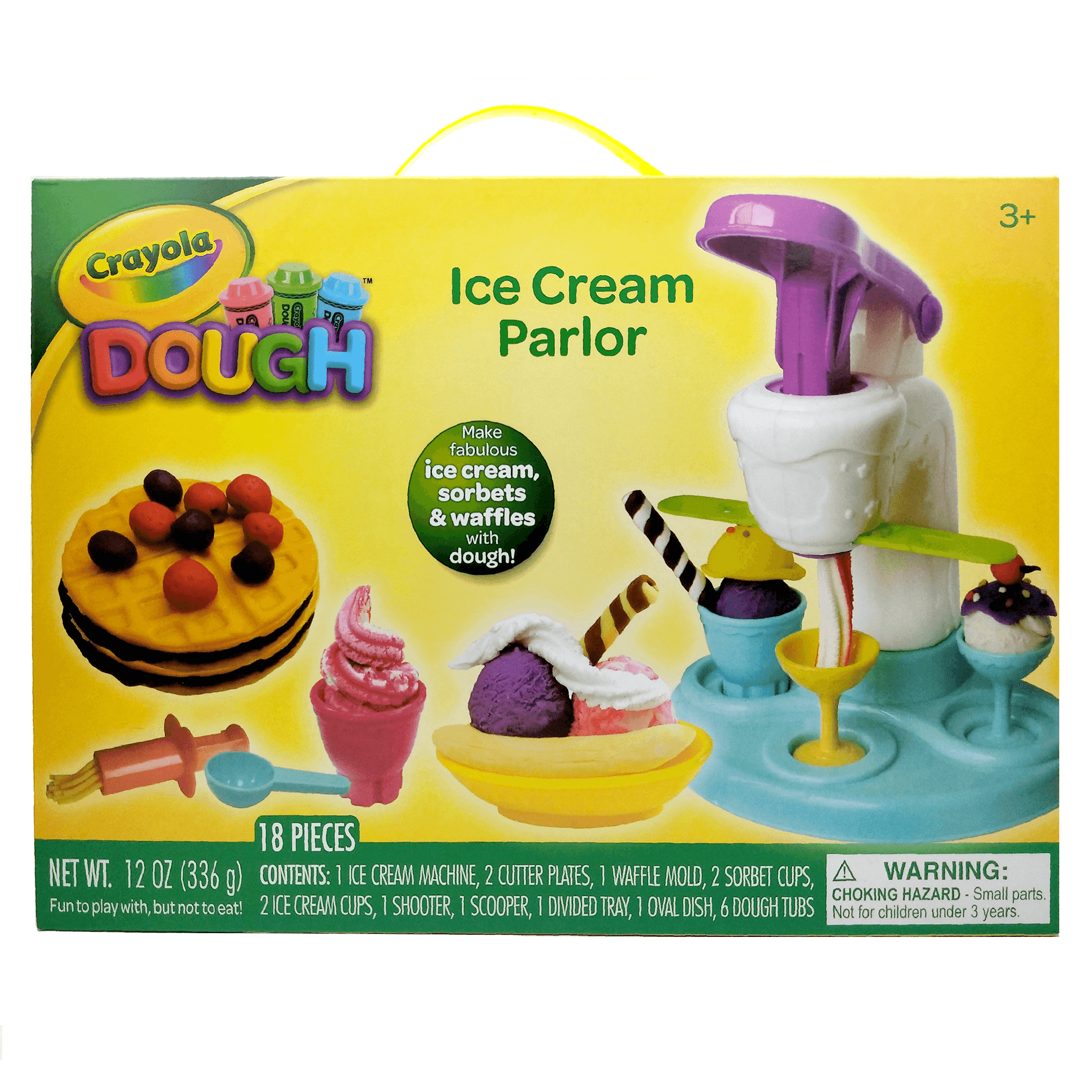 Crayola Dough Ice Cream Parlor Food Set with 18+ Pieces & 6 Cans of ...