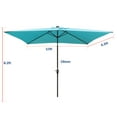 thumbnail image 3 of 10 x 6.5t Rectangular Patio Solar LED Lighted Outdoor Market Umbrellas  with Crank and Push Button Tilt, 3 of 8