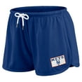 thumbnail image 4 of Women's WEAR by Erin Andrews Royal New York Mets Heavy Rugby Jersey Cropped Long Sleeve T-Shirt & Shorts Lounge Set, 4 of 7