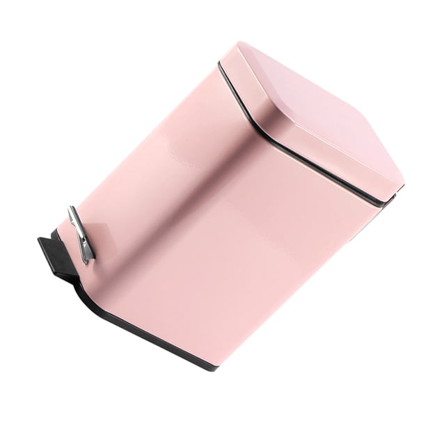 Billuyoard Cubo de basura para baño - Multiusos Asequible Ecológico - Higiene en el baño Cubo de basura de cocina elegante Ahorro de espacio Suministros de limpieza para el hogar rosa