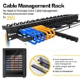 thumbnail image 2 of Patch Panel Enmane, soporte en rack Keystone RJ45 de 24 puertos en blanco, 2 of 7