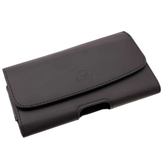 Case Belt Clip For ZMax 11 - Leather Swivel Holster Loops Cover Pouch Carry Protective Black for Consumer Cellular ZMax 11