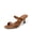 BROWN, variant on Women's Low Kitten Heels Square Toe Two Strap Heeled Sandals Dress Casual Summer Mules Shoes