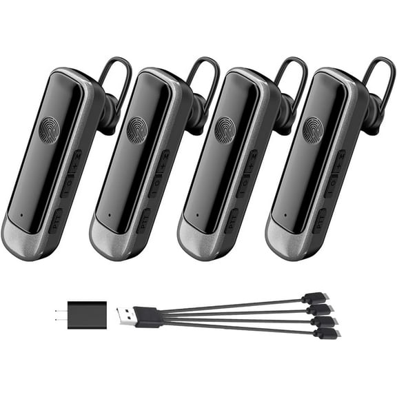 CBCBTWO N3S MAX Earhook Two Way Radio Rechargeable, Mini Walkie Talkie Long Range,Type-C 4-in-1 Charger,Portable Small Walkie Talkies for Restaurant Beauty Salon Barber Shop (4 Pack)