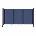 thumbnail image 1 of "Versare Room Divider 360 Portable Wall Partition | 3 Panels Wide | 8'6" x 5' Cerulean Fabric Panels", 1 of 7
