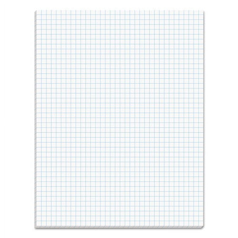 "Quadrille Pads, Quadrille Rule (4 Sq/in), 50 White 8.5 X 11 Sheets | Bundle of 5 Pads"