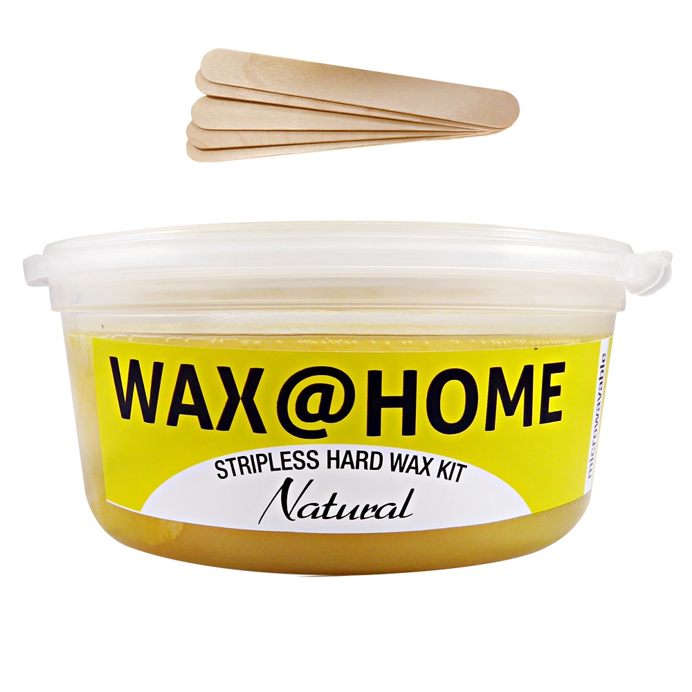 WaxHome Stripless Microwavable Hard Wax Kit Natural 7oz. 200ml
