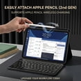 thumbnail image 6 of Magnetic Detachable Backlit Bluetooth Keyboard Smart Folio with Pencil Holder Compatible with iPad Mini 6th/7th Gen 8.3" 2021/2024,Black, 6 of 9