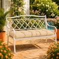 thumbnail image 6 of ROFIEJOX 4-Inch Tufted Patio Bench Cushion, 42" x 16", Non-Slip Outdoor Seat Pad for Porch Swing and Garden Furniture, Beige, 6 of 7