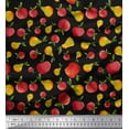 thumbnail image 1 of Soimoi Black Moss Georgette Fabric Mix Fruit Decor Fabric Printed Yard 44 Inch Wide, 1 of 3