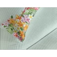 thumbnail image 4 of Ambesonne Flamingo Quilted Bedspread Set 3 Pcs, Tropic Flowers Animals, Queen Size, Pale Blue Orange, 4 of 5