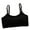 Black, variant on Girls Breathable Ribbed Bralette Contrast Adjustable Straps Sports Crop Top for School 12-18Y