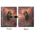 thumbnail image 2 of Leather Notebook with Pen Holder Writing Notepad Includes 100 Pages Lined Journal Majestic Powerful Lion, 2 of 6