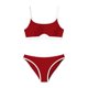 thumbnail image 4 of Bikini de Cintura Alta Bikini Deportivo de Mujer con Correas de Hombro Ajustables Traje de Baño de Alto Soporte Totalmente Cubierto, 4 of 7