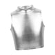 thumbnail image 5 of Camisetas cortas sin mangas para mujer, cuello alto, cómodas, a la moda, versátiles, para discoteca, disfraz Plata, 5 of 9