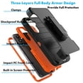 thumbnail image 4 of Galaxy A35 5G Case,Takfox Samsung Galaxy A35 5G Holster Phone Case with Built-in Screen Protector Swivel Belt Clip [3 Layers] Heavy Duty Full Body Protection Shockproof Kickstand Cover -Black/Orange, 4 of 9