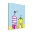thumbnail image 2 of Trademark Fine Art 'Beach Huts 3' Canvas Art by Fab Funky, 2 of 3