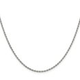 thumbnail image 2 of Primal Silver Sterling Silver Rhodium-plated 1.7mm Diamond-cut Rope Chain, 2 of 4
