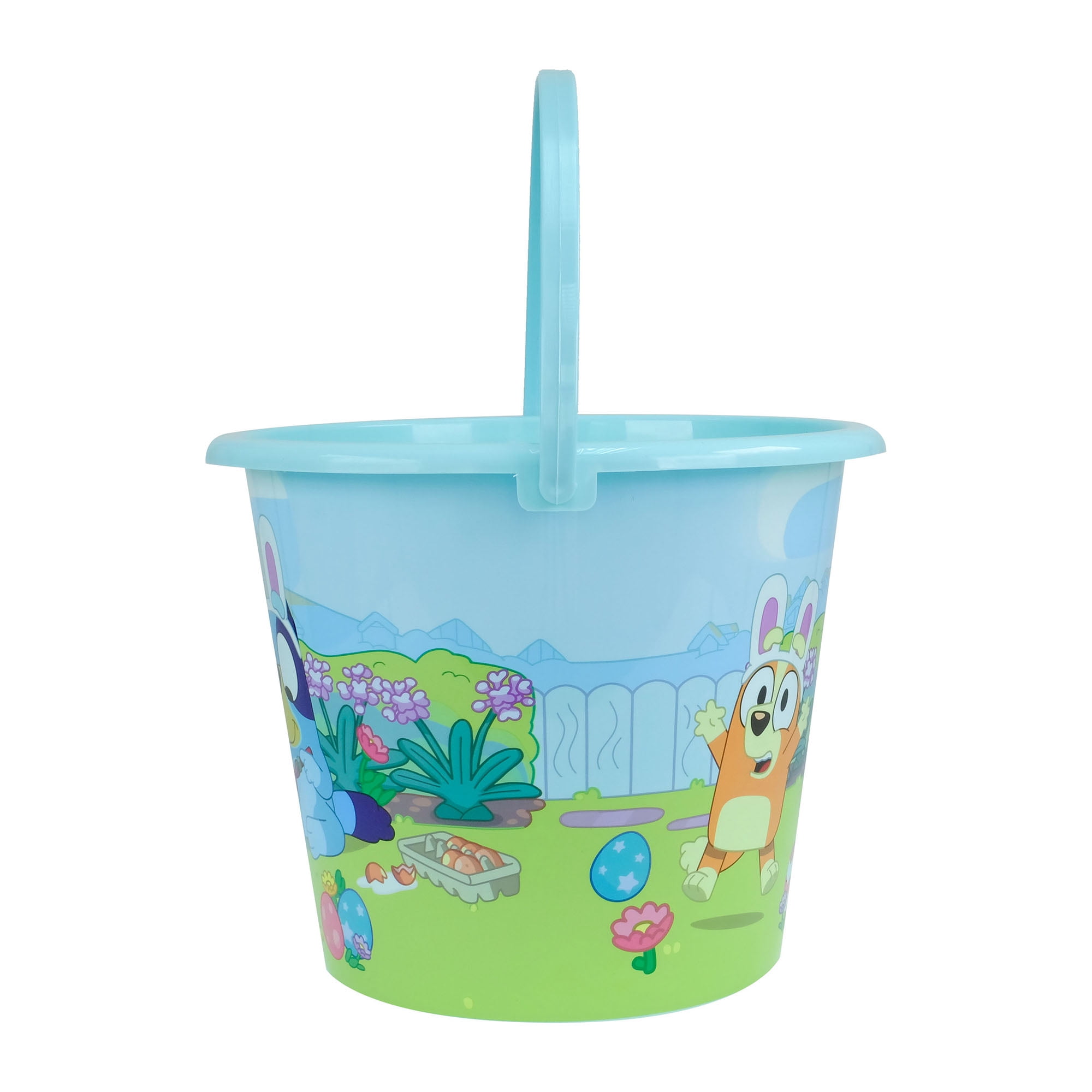 Bluey Jumbo Blue Plastic Easter Pail Featuring Favorite Characters