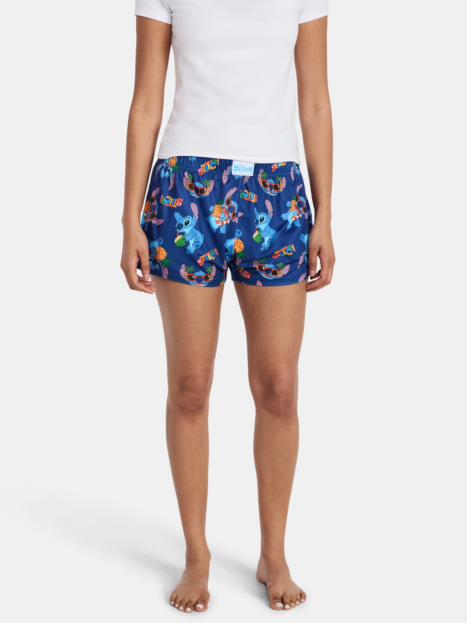 Disney Stitch Women's Jersey Knit Sleep Shorts, 2-Pack, Sizes XS-3X