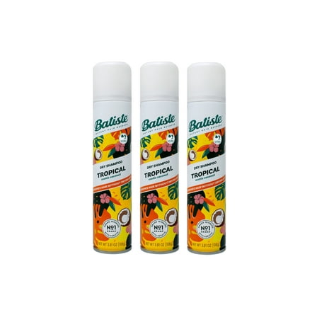 Batiste Dry Shampoo Coconut & Exotic Tropical 3.81oz (3 PACK)
