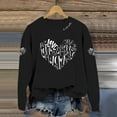 thumbnail image 4 of SOMOWI Chandail de la Saint-Valentin pour Femmes à Imprimé, Manches Longues, Col Rond, Chandail Décontracté, Vêtement, Noir, Hauts d'Automne Décontractés 2TG, 4 of 5